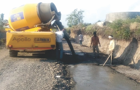 rural road concrete mixer for remote areas